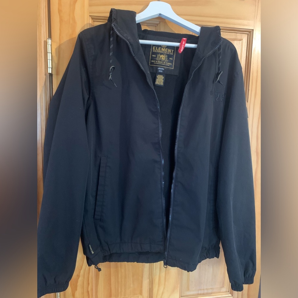 Element Black Hooded Jacket rain resistant
